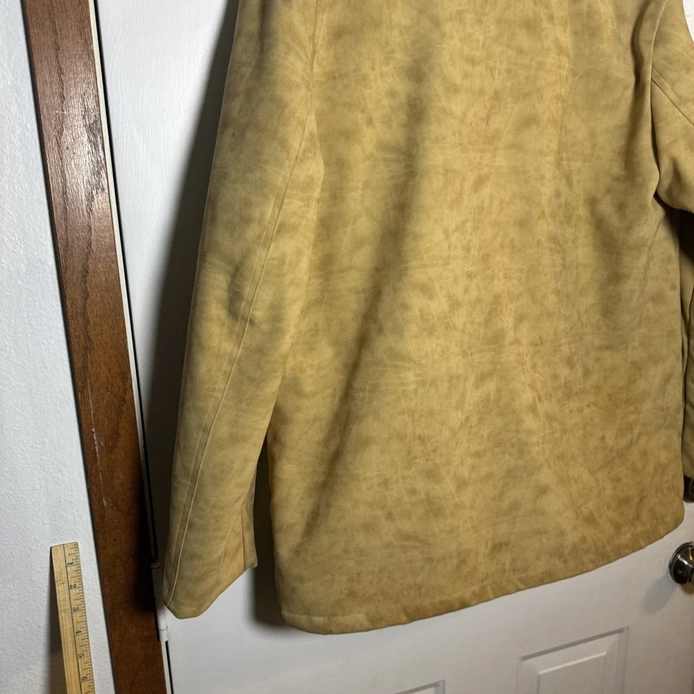 Vintage Swingster‎ Shearling Lined Suede Jacket Men's Large Tan USA Made Western